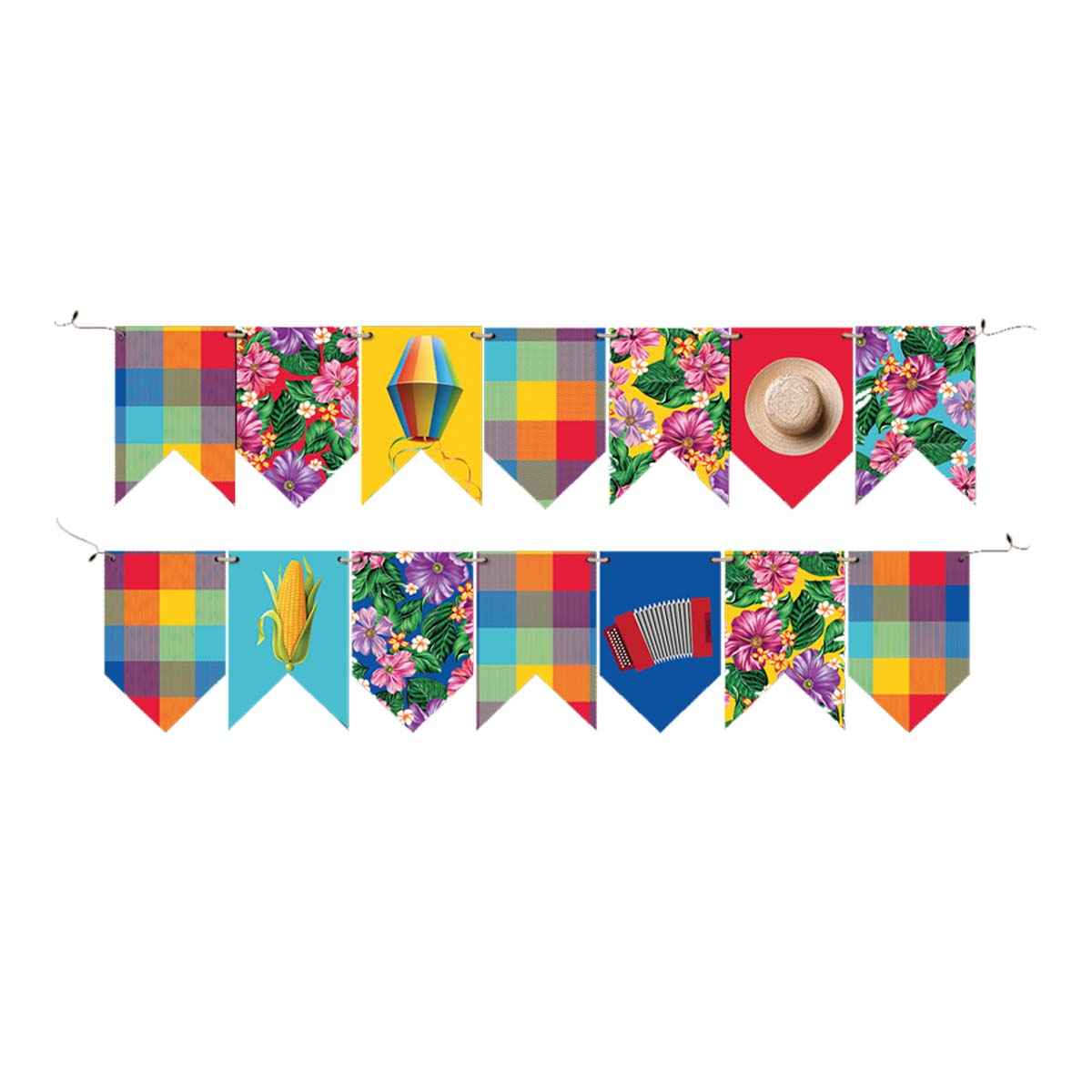 bandeirinhas de plástico vs papel de seda qual a melhor