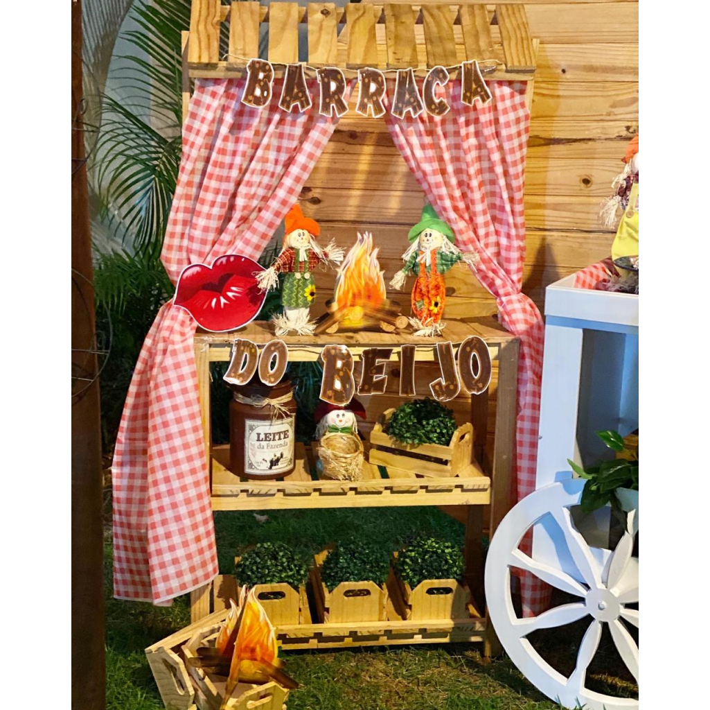 ideias criativas barraca do beijo festa junina