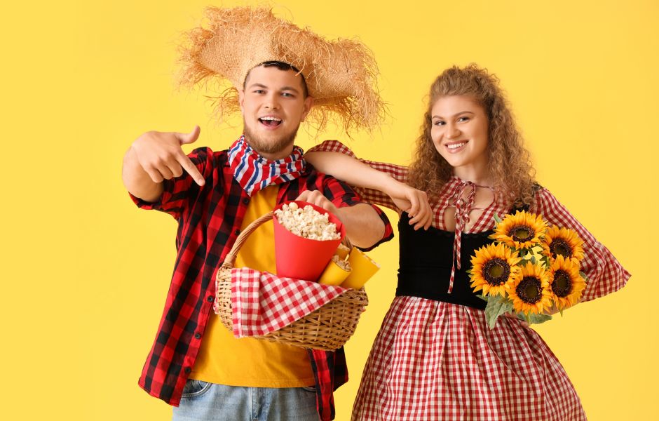 ideias de looks combinando festa junina casal