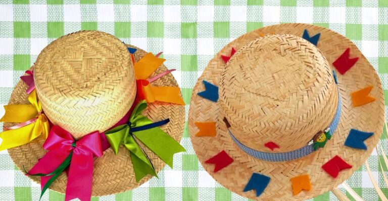 como fazer um mini chapéu junino para acessórios de cabelo