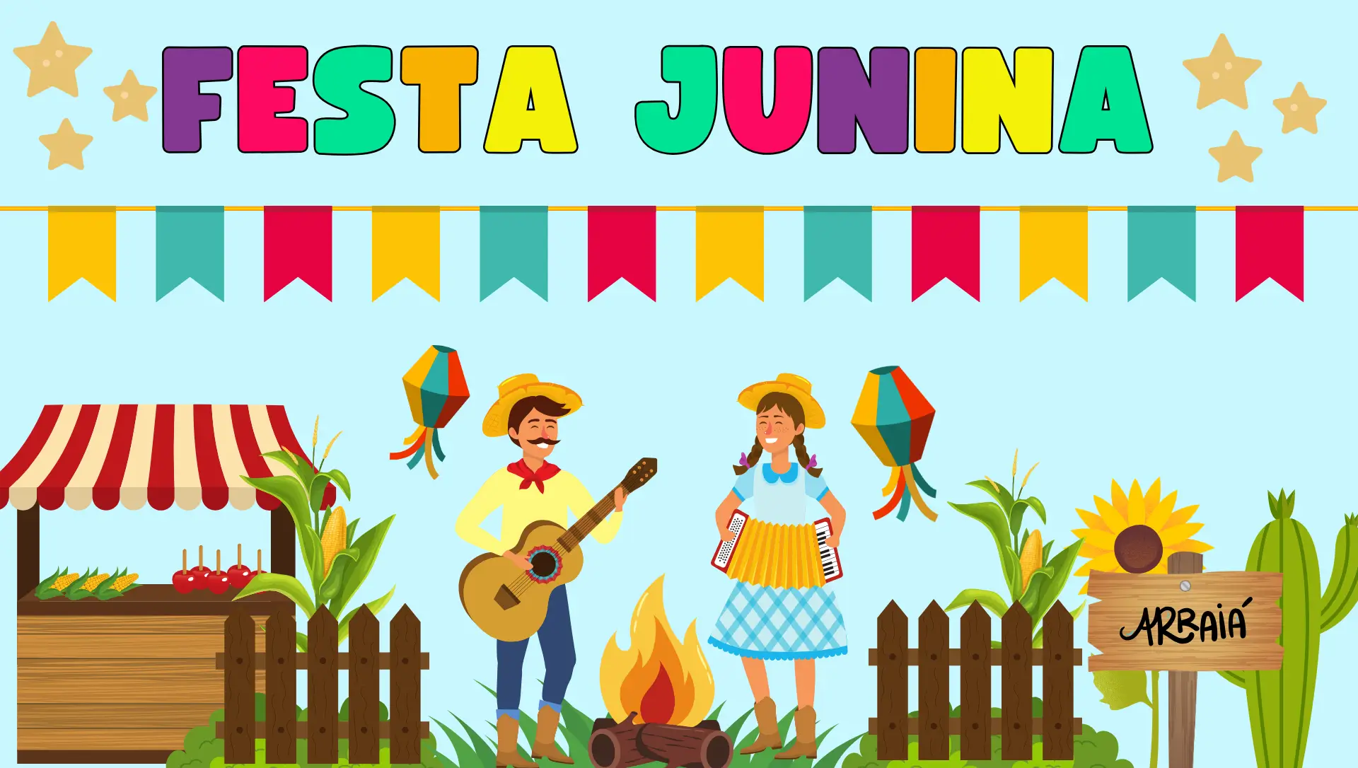 como imprimir bandeirinhas de festa junina passo a passo
