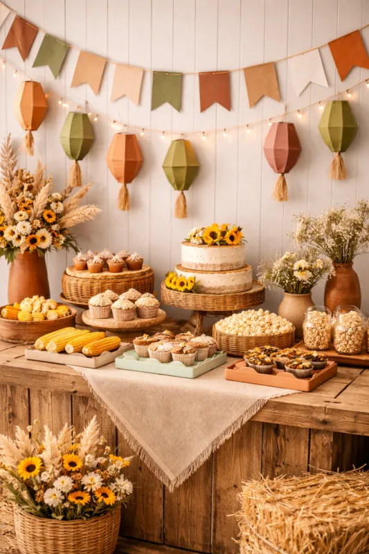 decoração festa junina minimalista