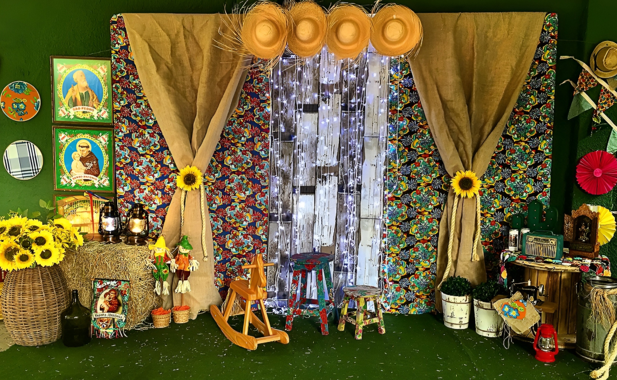 ideias criativas de papel de parede para festa junina