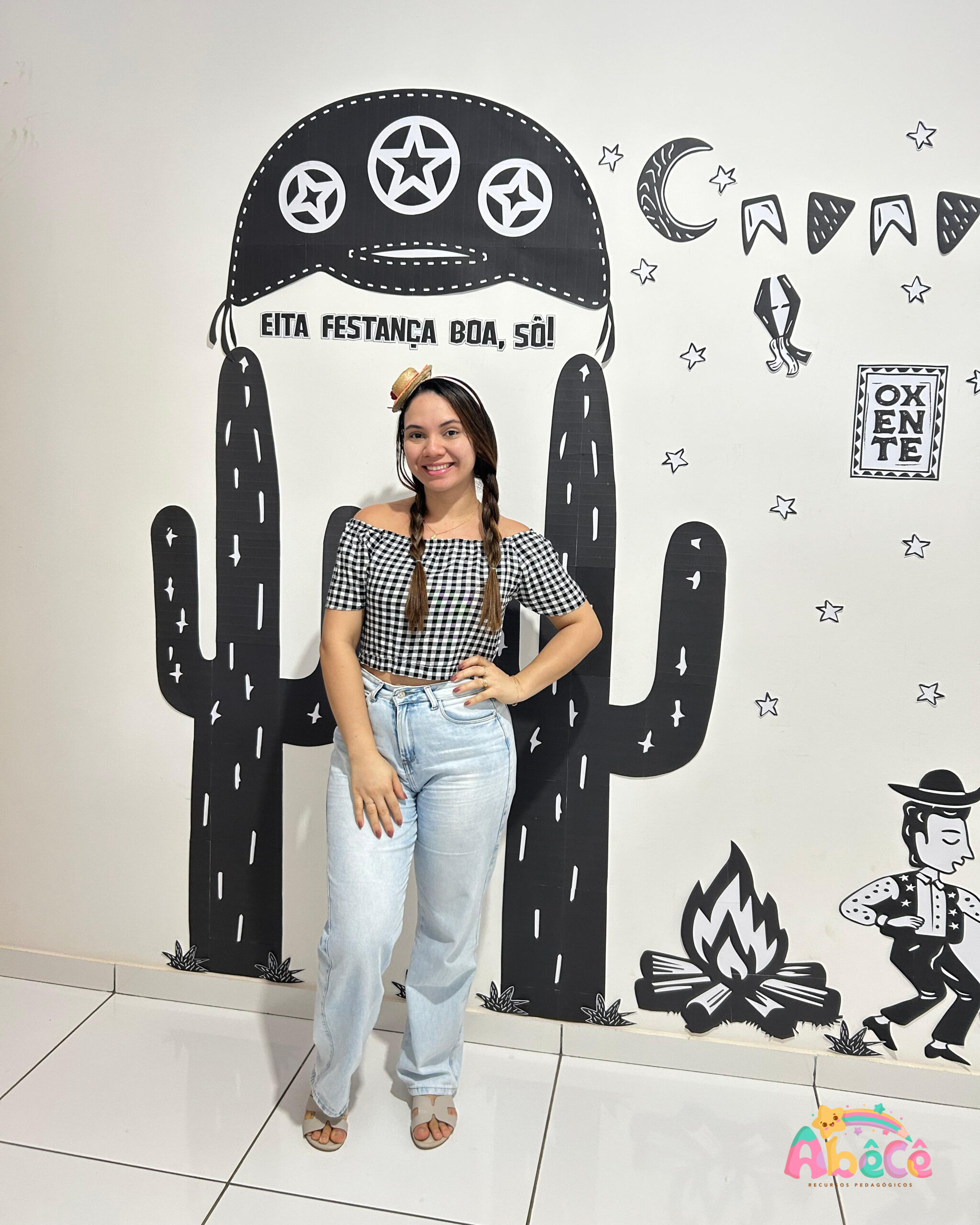 como fazer painel de xilogravura para festa junina tema cordel