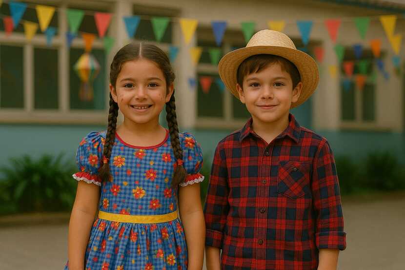 vestido junino infantil para bebês de 6 meses