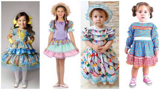 vestido junino infantil xadrez vs floral qual escolher