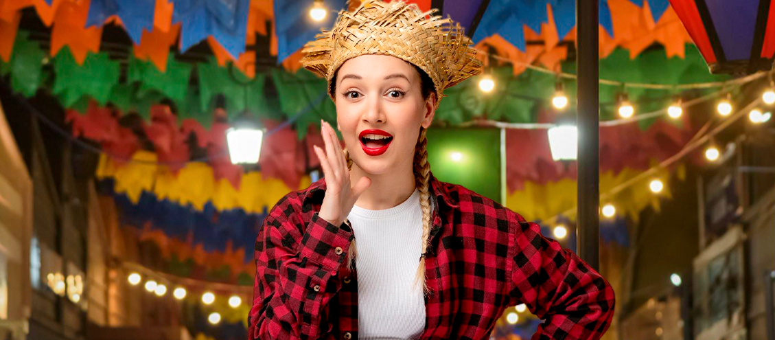 wallpaper festa junina com tema de quadrilha