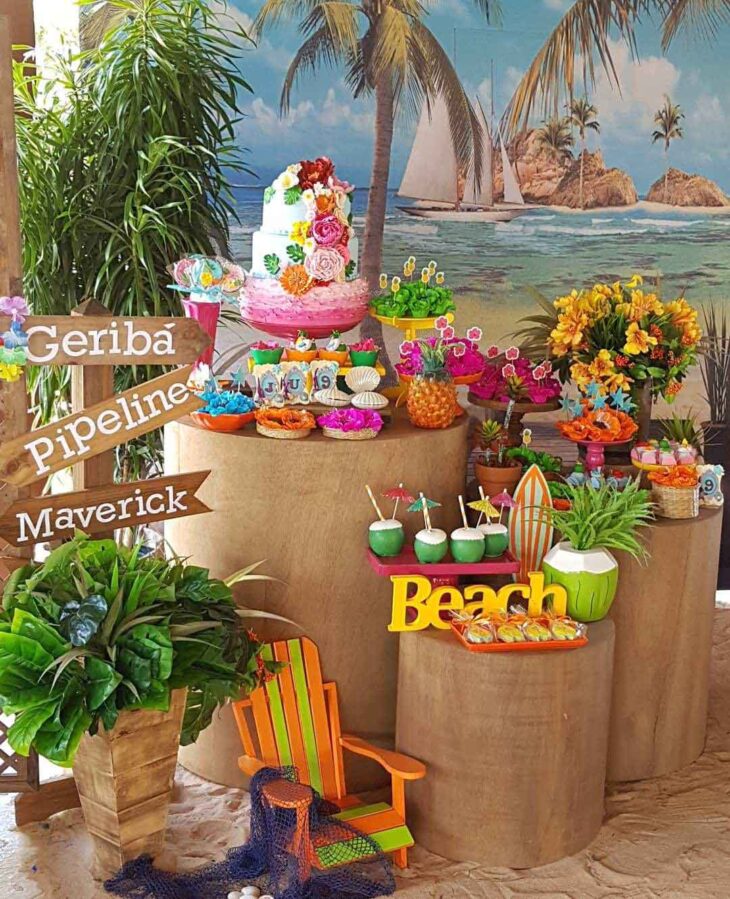 decoração festa tropical feminina