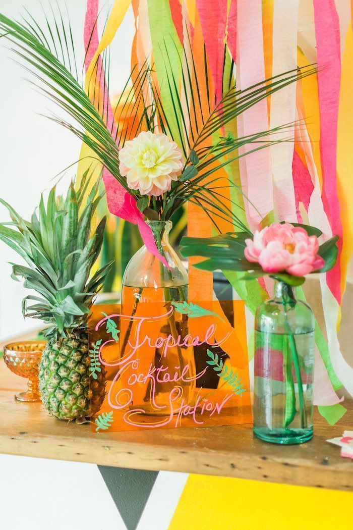 decoração festa tropical para adultos