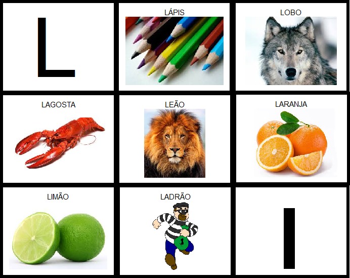 figuras com L para imprimir vs. atividades digitais