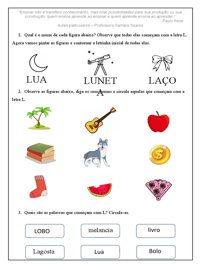 erros comuns ao imprimir figuras com a letra L