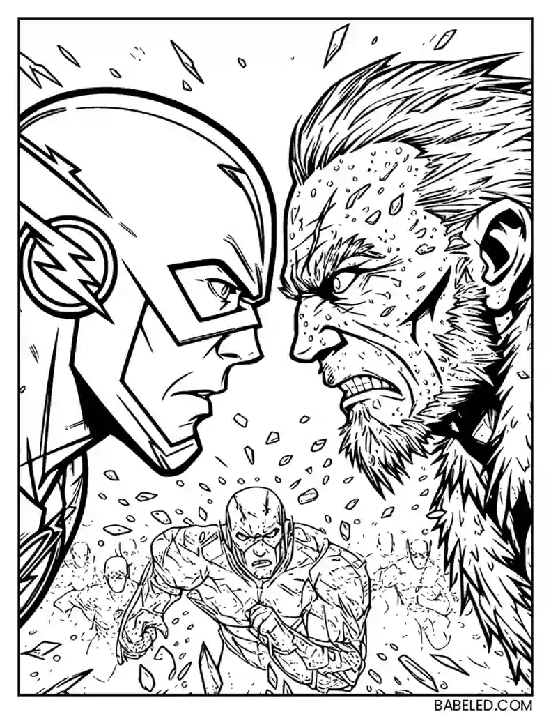 Flash Reverso para colorir