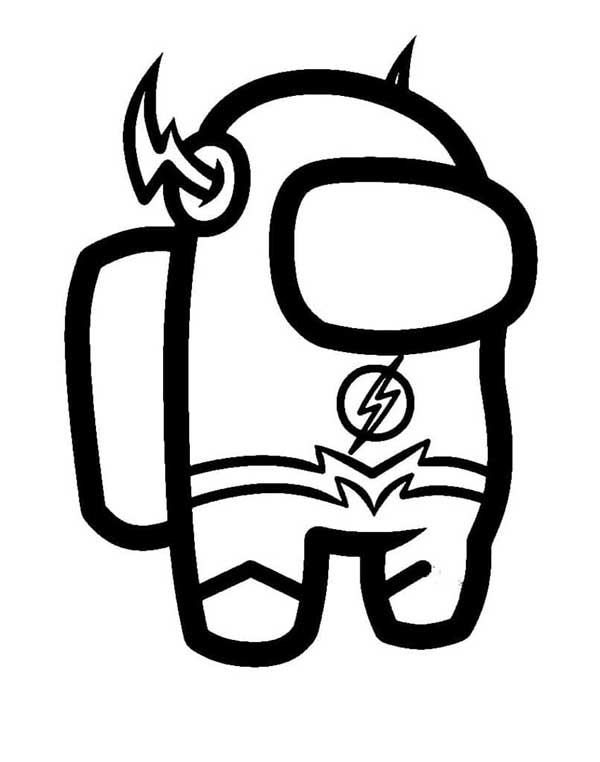 Flash chibi para colorir