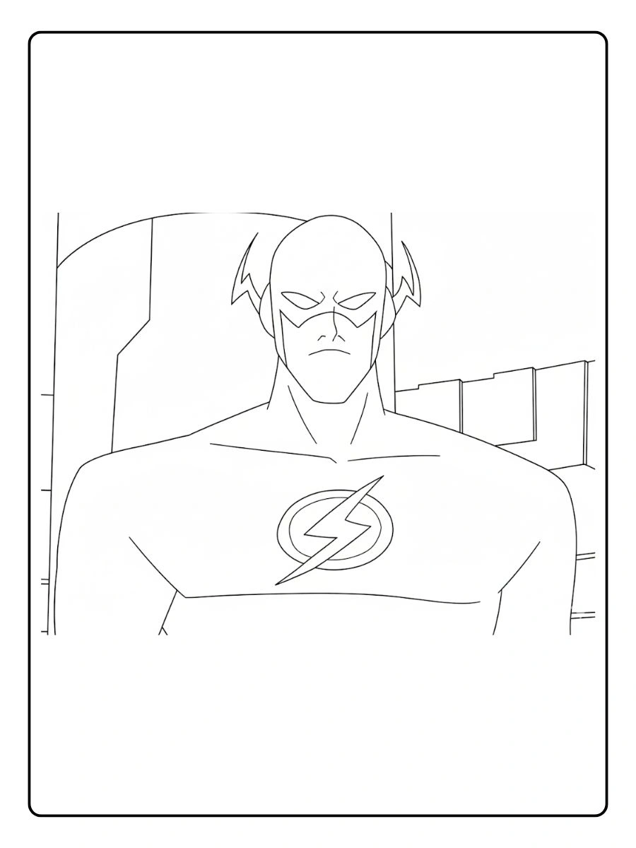 Flash clássico para colorir