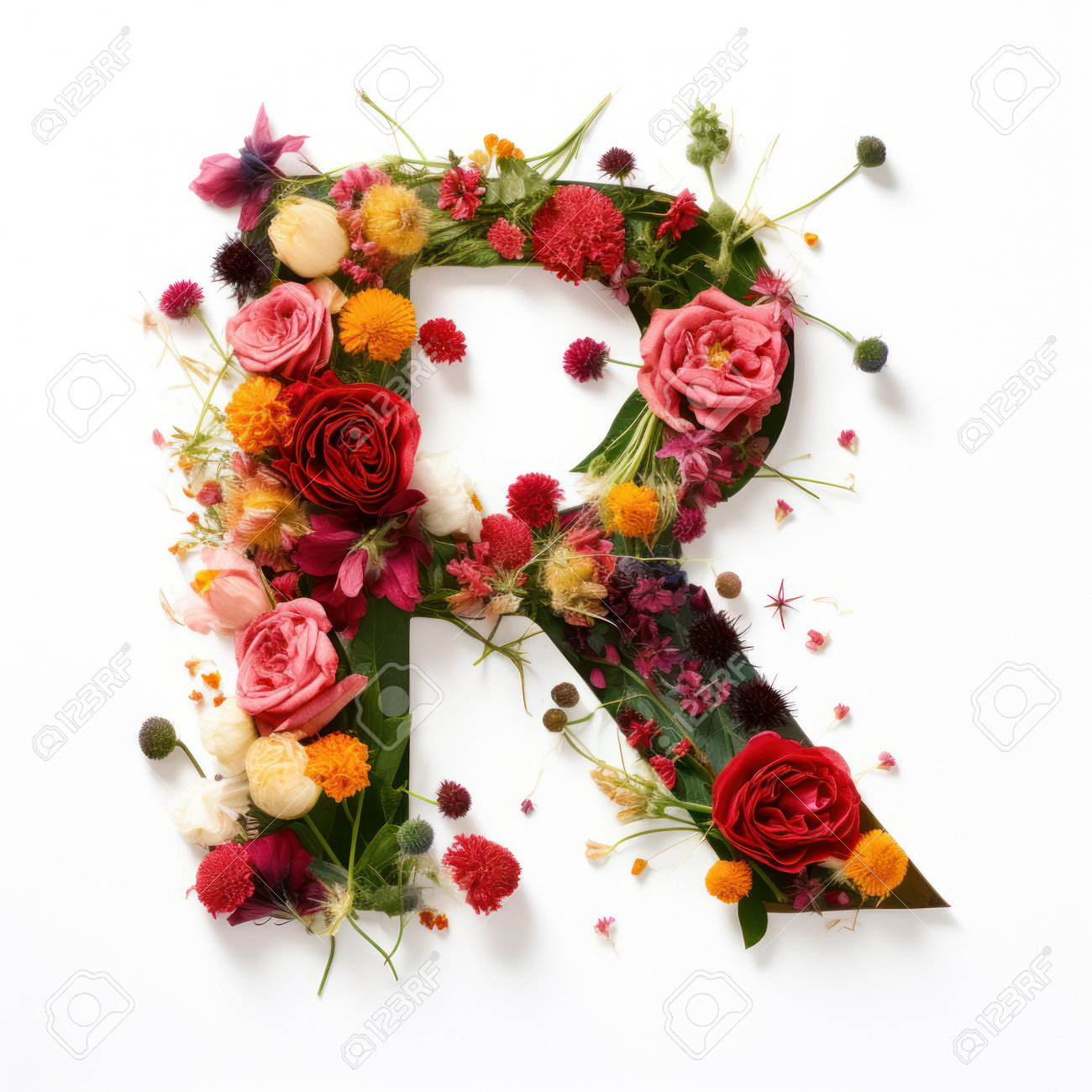 flores com R para buquê