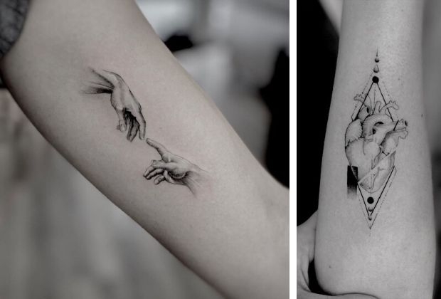 tatuagem pequena de flor para o tornozelo