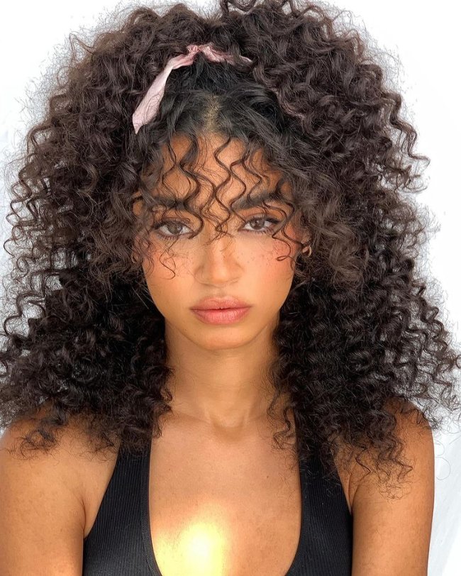 franja cacheada para cabelo crespo tipo 4c