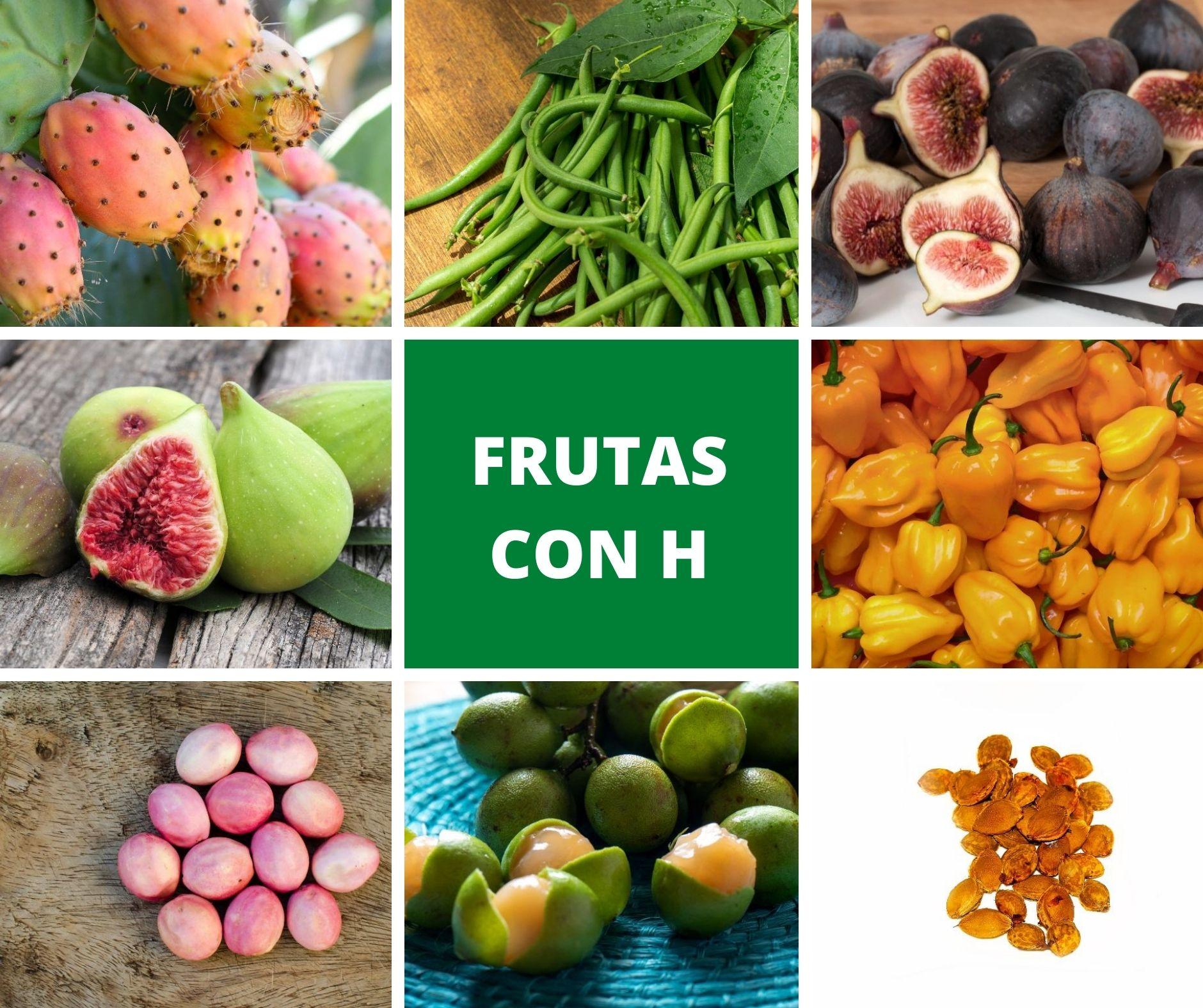 frutas raras com h