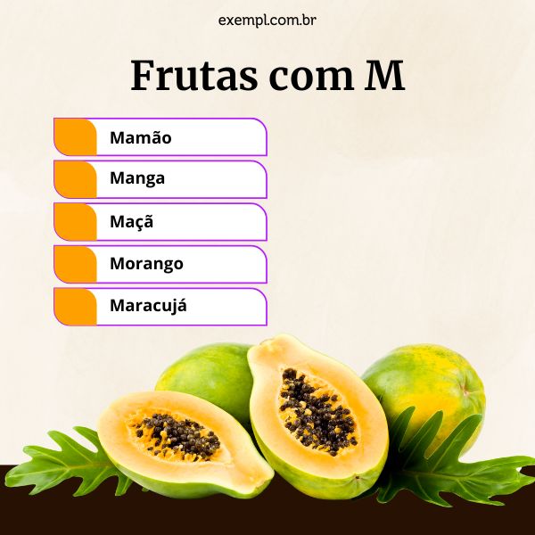 frutas que começa com a letra m