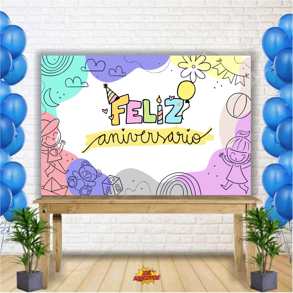 fundo de aniversário com tema de presente