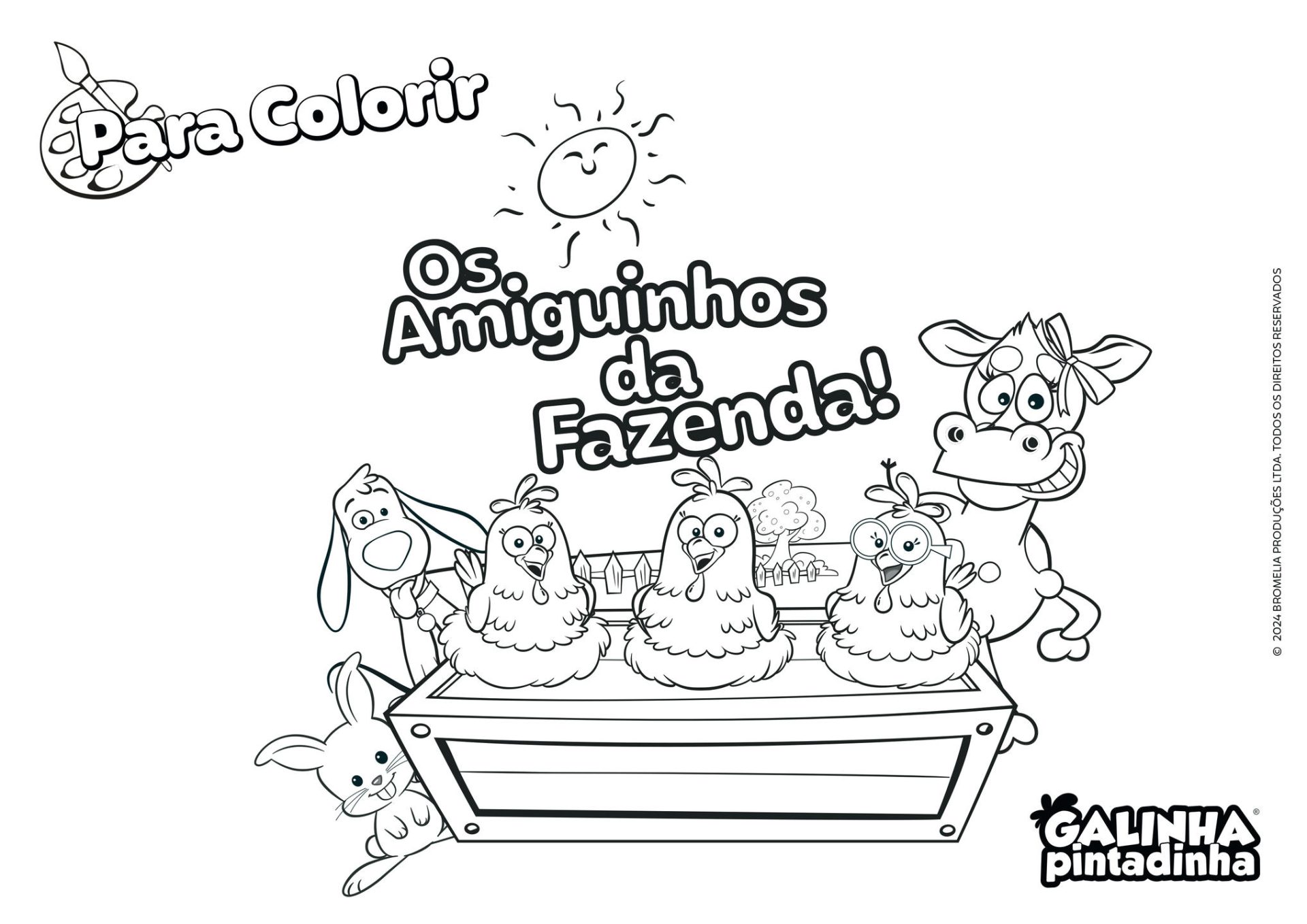 pintinho amarelinho para colorir