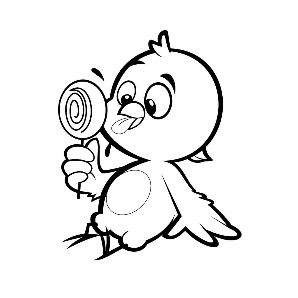 pintinho amarelinho para colorir