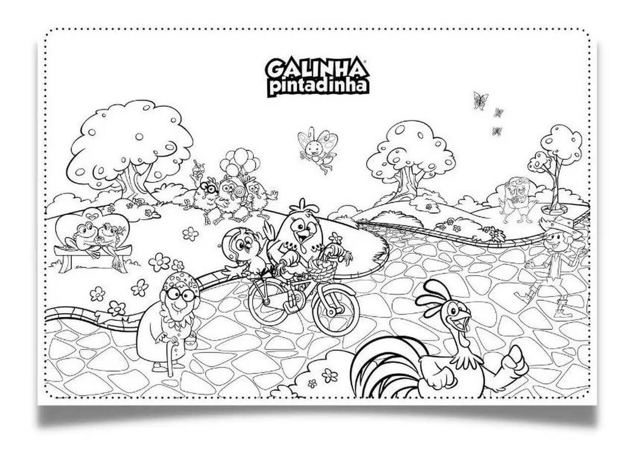 livro de colorir galinha pintadinha