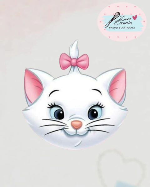 molde rosto gatinha marie silicone