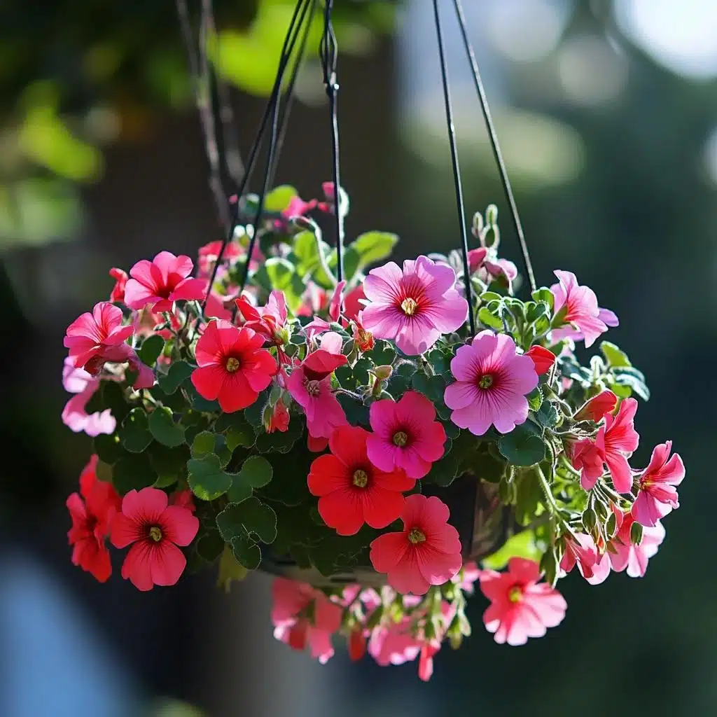 Flores pendentes para sacada