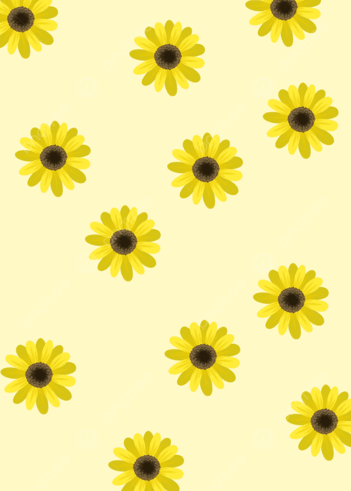 Papel de parede de girassol minimalista