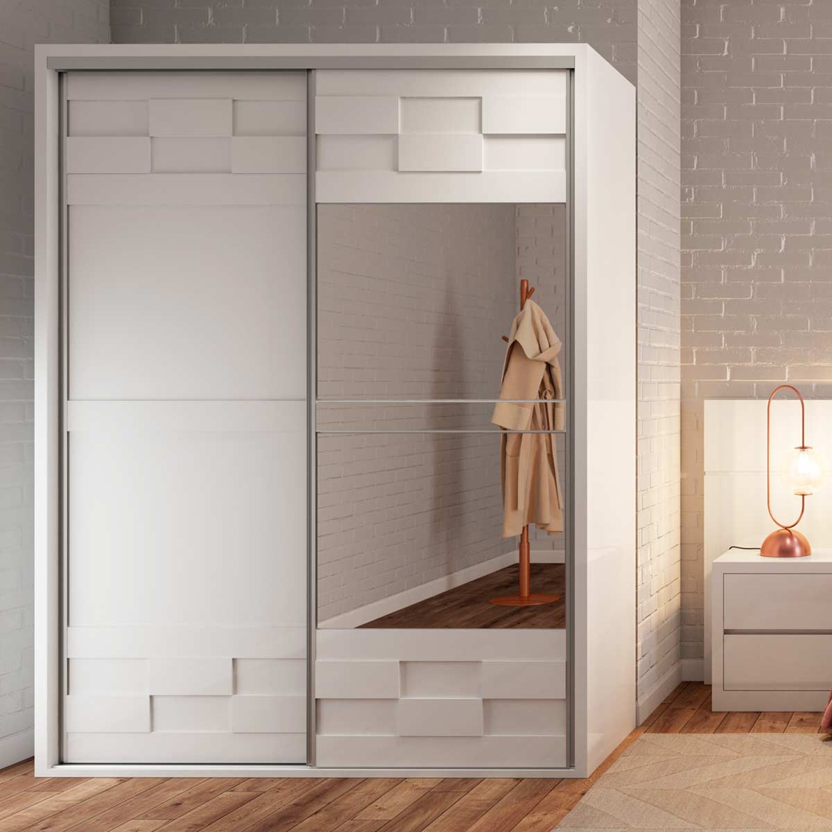 guarda roupas mdf porta de correr