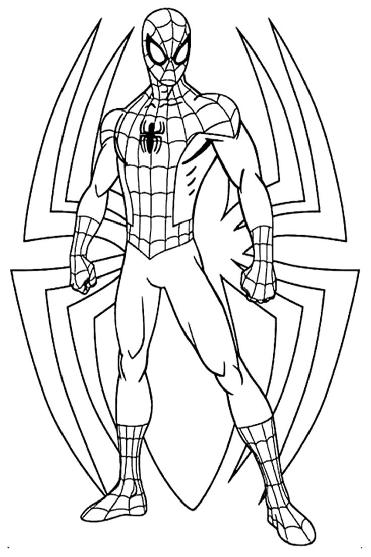 desenho do homem aranha para pintar