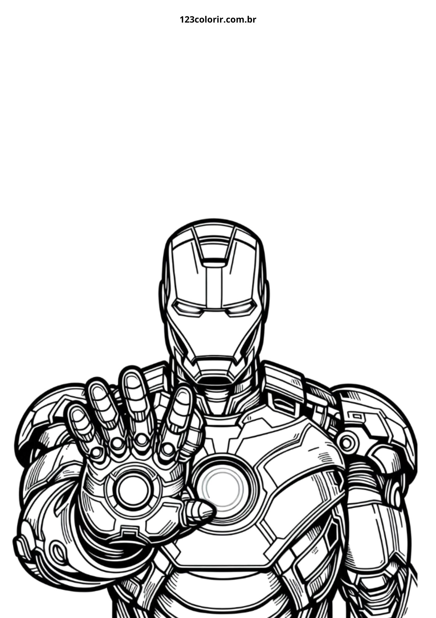 homem de ferro para colorir simples