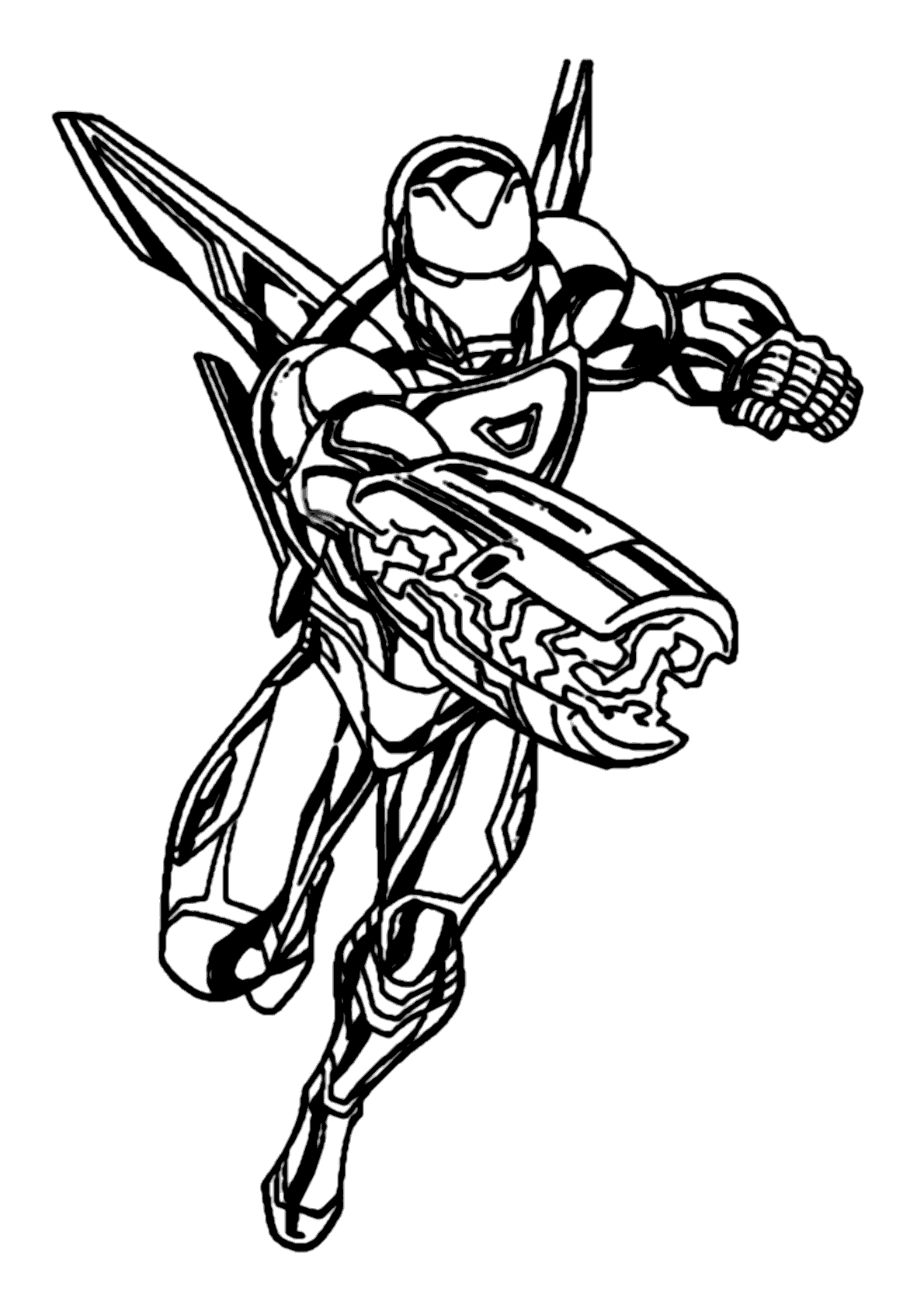 desenho do homem de ferro para pintar