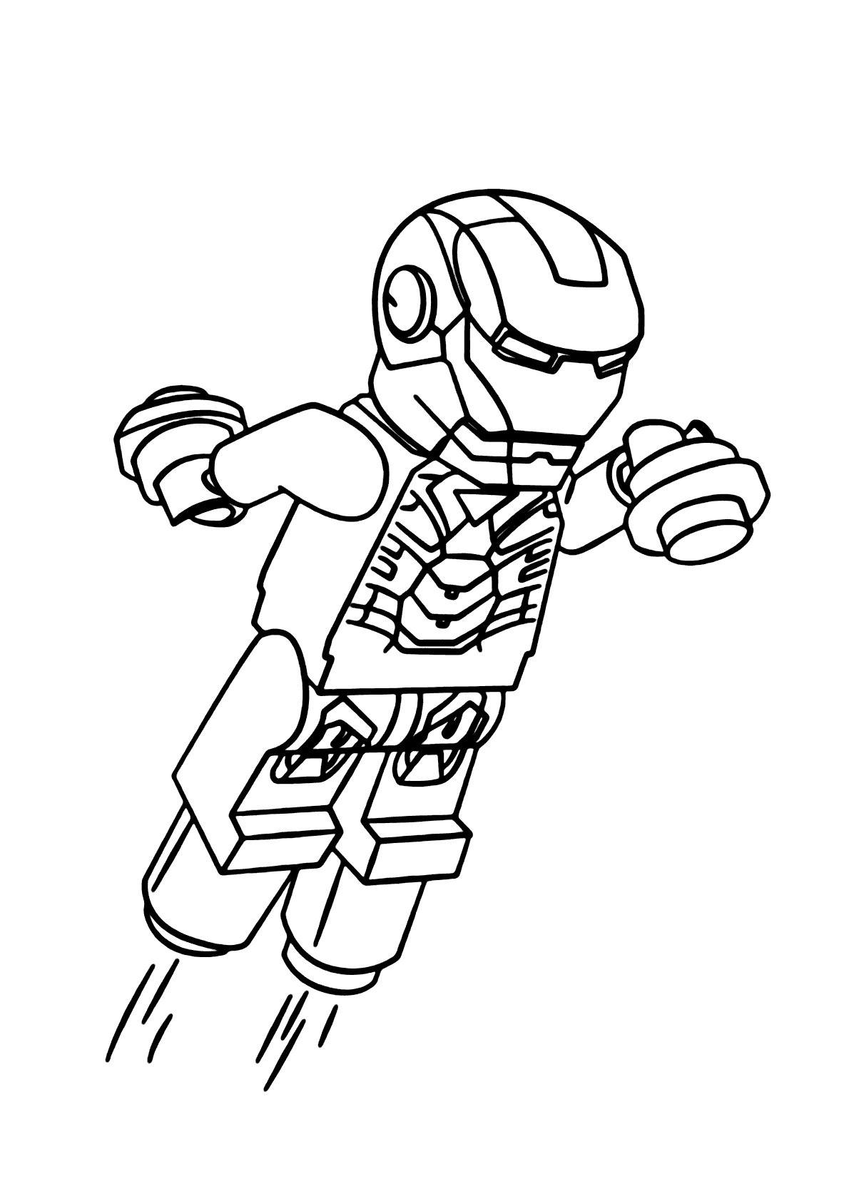homem de ferro para colorir infantil