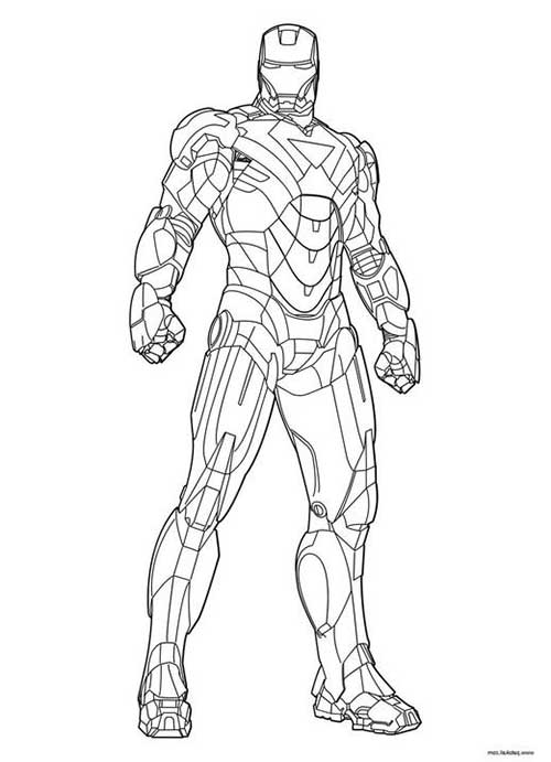 homem de ferro para colorir online