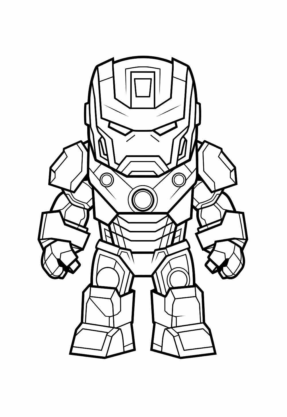 homem de ferro para colorir pdf
