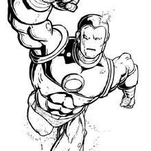 homem de ferro armadura para colorir
