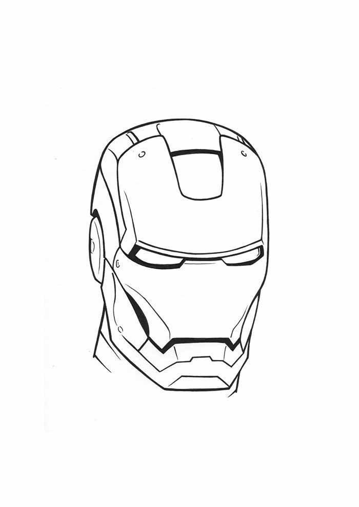 homem de ferro armadura para colorir