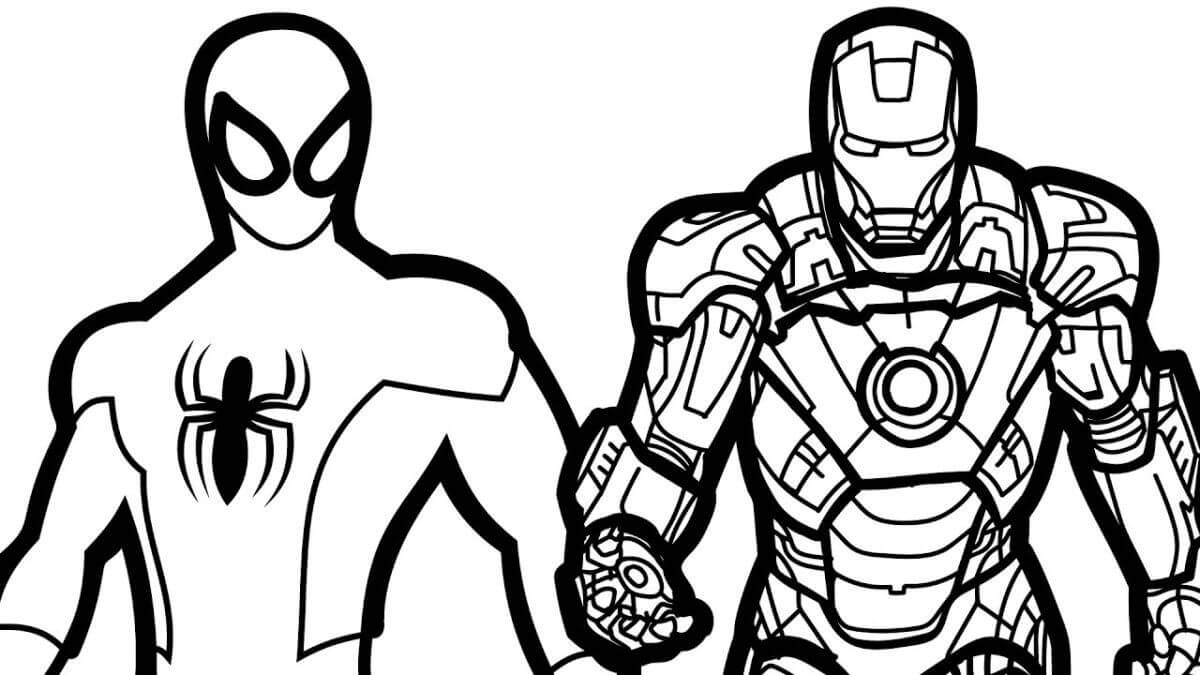 tony stark para colorir