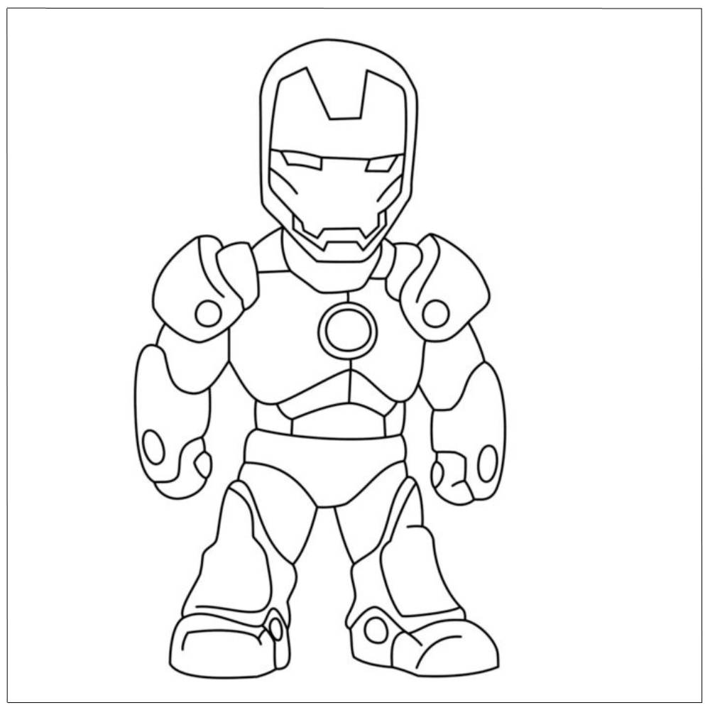homem de ferro para colorir simples