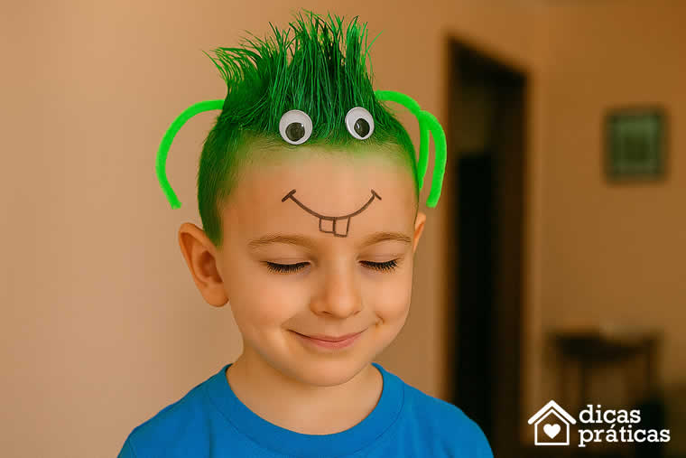 ideias criativas cabelo maluco meninos