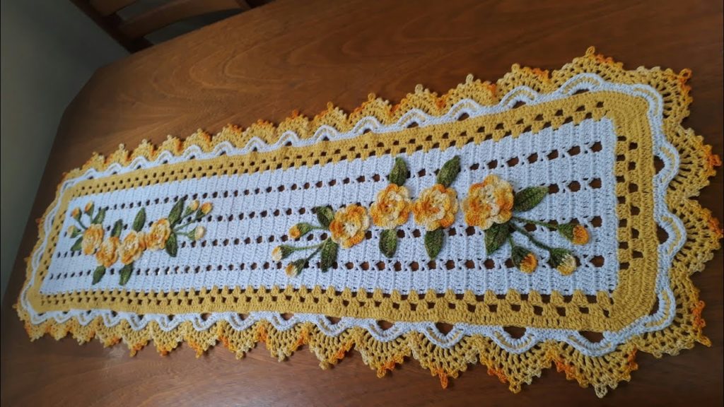 caminho de mesa crochê algodão ou barbante