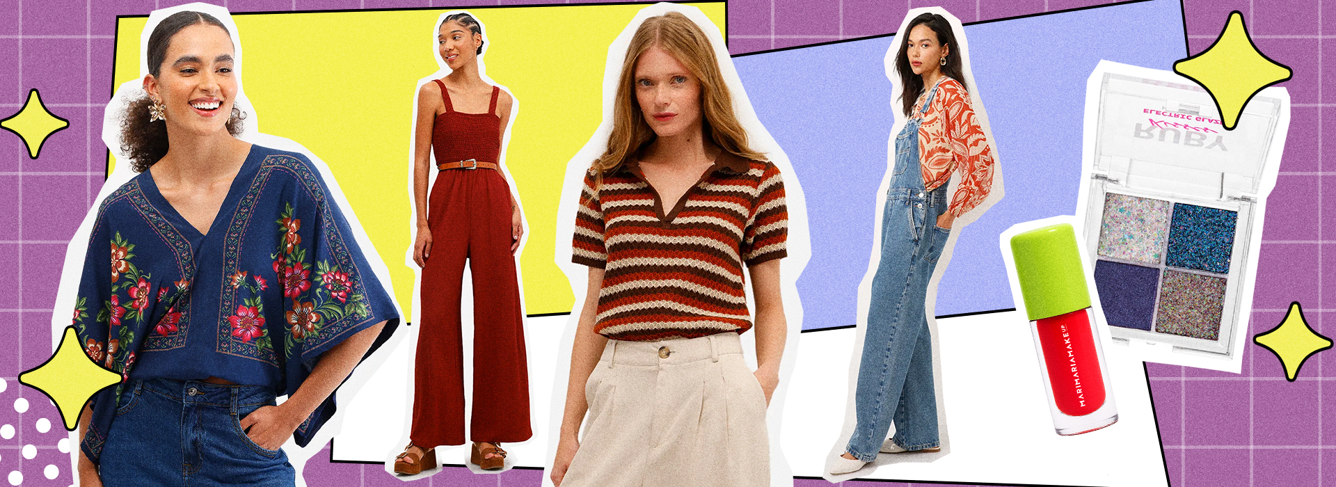 ideias de looks anos 70 femininos para festa