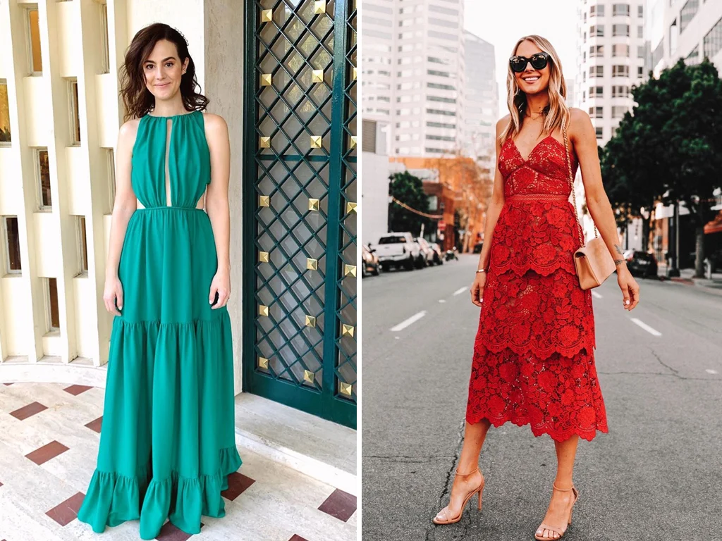 vestido midi ou macacão casamento dia