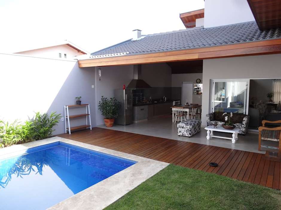 revestimento para área de piscina e churrasqueira