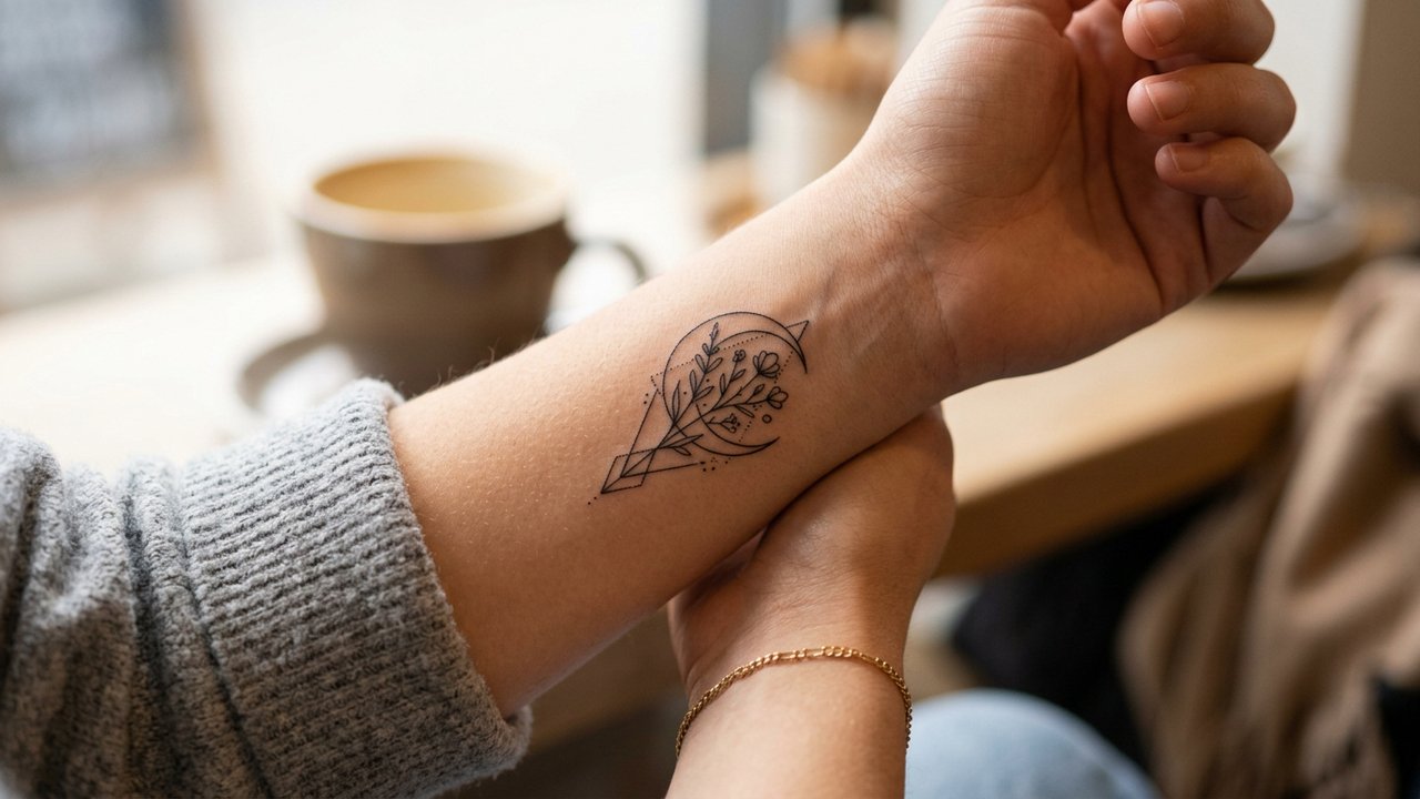 tatuagem minimalista clavícula