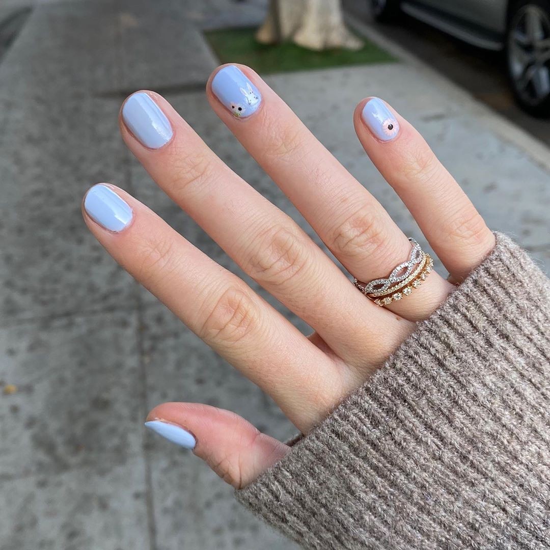 unhas curtas clean girl