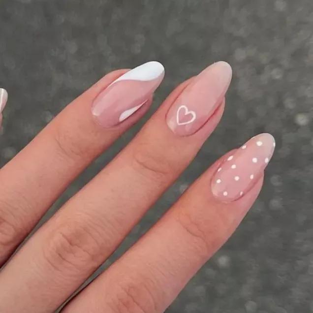 Unhas em gel com degradê suave