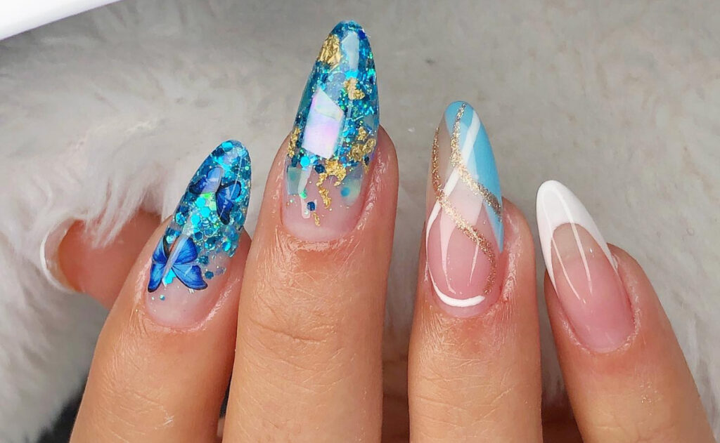 Unhas em gel estilo 